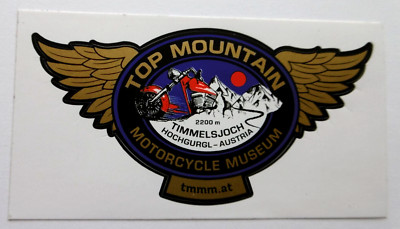Souvenir-Aufkleber Timmelsjoch Hochgurgl Top Mountain Motorcycle Museum Austria
