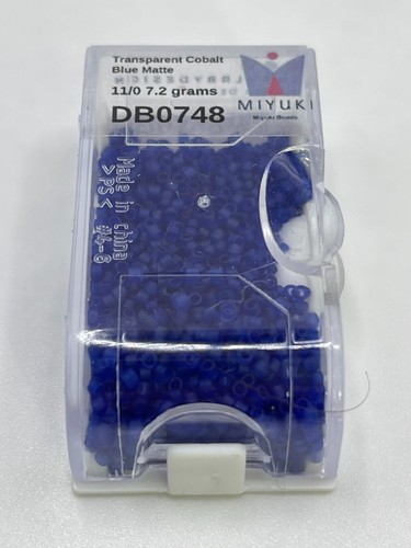 Miyuki Delica DB0748/DB748 11/0 Transparent Cobalt Blue Matte 7.2g - Bild 3 von 3