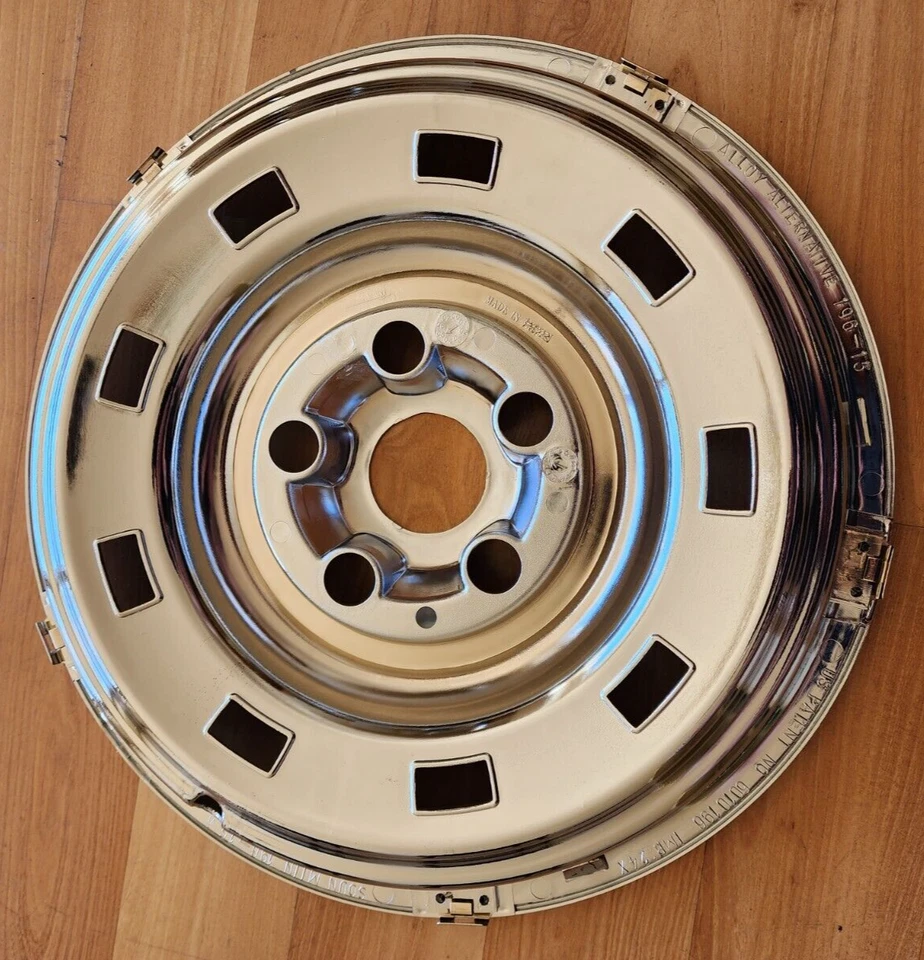 Cubierta de rueda cromada única (1) Jeep Cherokee Comanche Wrangler 1984-2002 rueda de 15" Foto 3 de 4