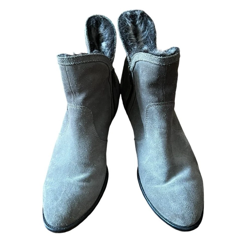 Botas al Tobillo Seychelles Lucky Penny Para Mujer 10 Doble Cremallera Gamuza-Piel Sintética Gris Foto 3 de 4