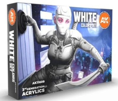 AK Interactive 3G WHITE COLOR SET #AK-11609