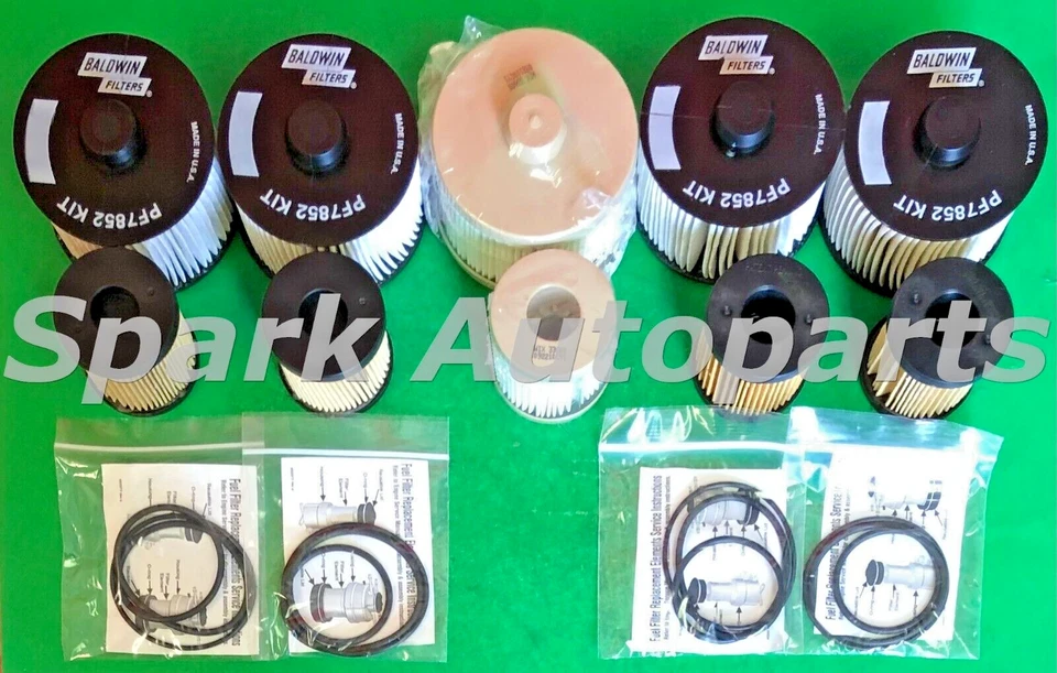 New Lot of 5 Fuel Filter WIX 33600 BALDWIN PF7852 KIT For FORD E-350 Super Duty Foto 2 de 2