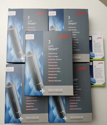 JURA Claris Smart+ Filter 24233 5 x 3 er SET +2 x 6 Reinigungstabletten 24225