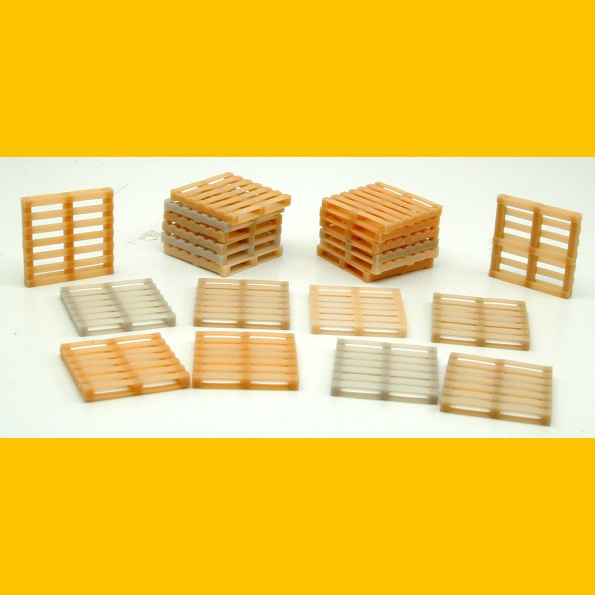 O Scale Pallets O 1:48 Scale Model Railroad Shanties 8-Piece Brown Pallet Set For O ...
