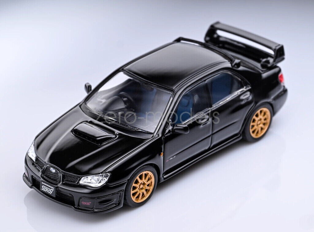鉄道模型 WRX 1:64 Scale Furuya Black Impreza WRX STI IX 9 GD Sedan Diecast