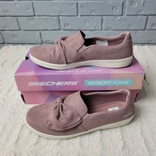 skechers jersey bow slip on shoes