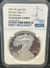 2021-W Type 1 SILVER EAGLE NGC PF69 ULTRA CAMEO AMERICAN EAGLE First Releases
