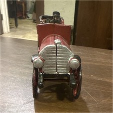 Vintage Cast Iron Toy Car Red Driver and Passengers Boys  Girls 8-11 Years 4-7