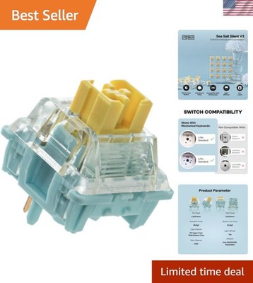 Silent Mechanical Keyboard Switches Set - 35 Pieces Factory Pre-Lubed, 5-Pin ...