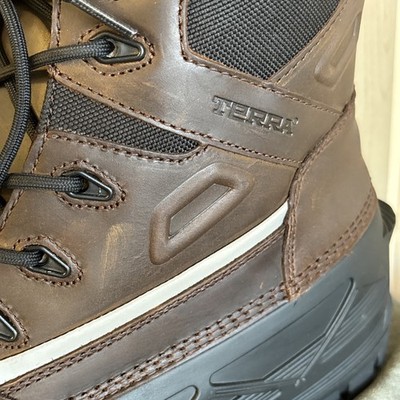 New Terra Crossbow XS Work Boots Mens 10 Brown Insulated 