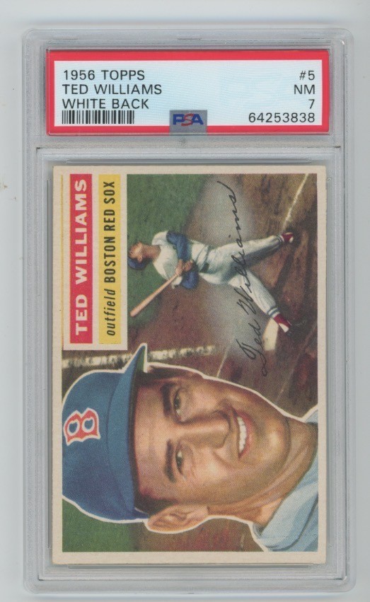 1956 Topps #5 Ted Williams White Back PSA 7 Red Sox MLB Legend