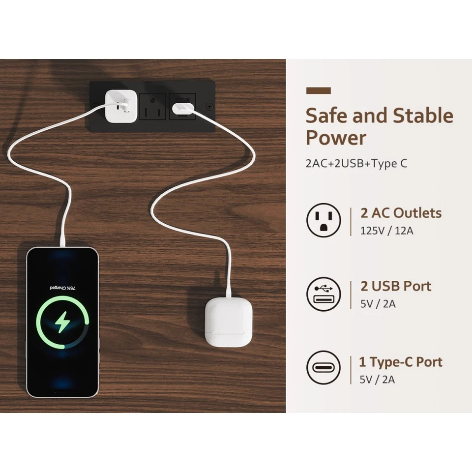 Wood End Table 2 Tiered Square Side Table W Storage Shelf Sofa Side Table - Image 4 of 4