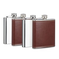 Flachmann Taschenflasche Schnapsflasche 200 Ml Silber Flachmann Set Leicht