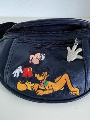 Vintage 90er Disneyland Bauchtasche Bauchtasche Mickey Mouse Pluto Hund bestickt