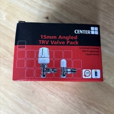 15mm Angled TRV Valve Pack With Lockshield