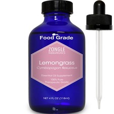 Lemongrass Essential Oil, Food Grade, Edible – 100% Pure, Zongle, 4 oz