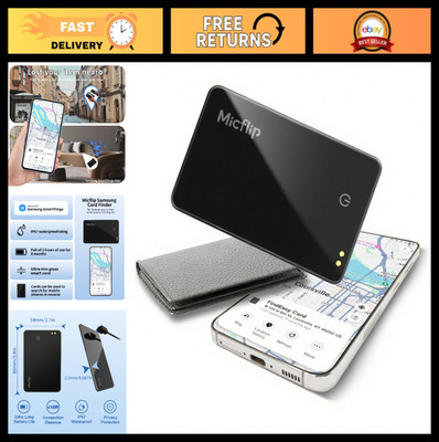 Ultra-Thin Bluetooth Wallet Tracker Card, Rechargeable Smart Finder for Wallets