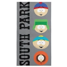 South Park Towel Cartman Stan Kenny Beach Bath Pool Gift Cartoon TV Series New