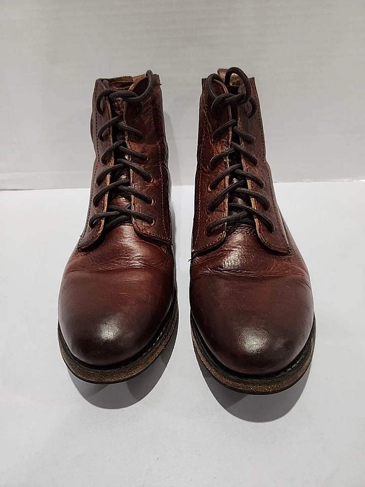 Blackstone Leather Ankle Boots Womens Size 9.5 /41 Laces GL 50 Old Yellow Brown - Image 2 of 4