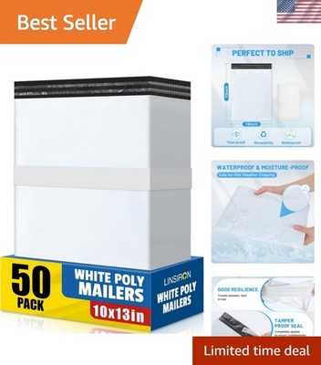 50 Pcs Poly Mailers Shipping Bags 10x13 Inch Packaging Clothes Polymailers En...
