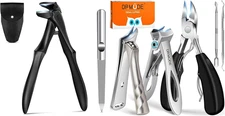 Toenail Clippers for Seniors Thick Toenails, Long Handled Angled Head Toe Nail C