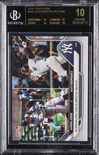 2025 TOPPS NOW #443 AARON JUDGE JULIO RODRIGUEZ BGS 10 BLACK LABEL