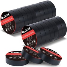 20 Rolls Black Electrical Tape 7Mil 3/4 Inch x 66FT Vinyl Tape