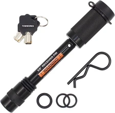 Keyed Unique 5/8" Trailer Hitch Lock with Extra Long 3-1/4" Span, Double Safety