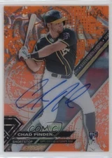2017 Topps High Tek Orange Magma Diffractor 16/25 Chad Pinder #HT-CP Auto ms9