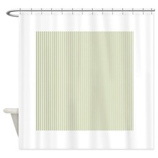 CafePress Green Ticking Decorative Fabric Shower Curtain 69"x70" 1520224413
