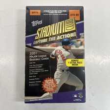 2001 Topps Stadium Club Baseball Sealed Box 8 Packs + 1 Extra Pack MLB