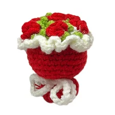 Crochet Flower Bouquet Crochet Floral Decoration Handmade Crochet Rose Bouquet