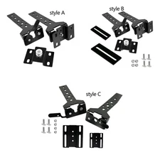 2Pcs Car Side Awning Bracket Metal Professional Heavy Duty Black Accessory