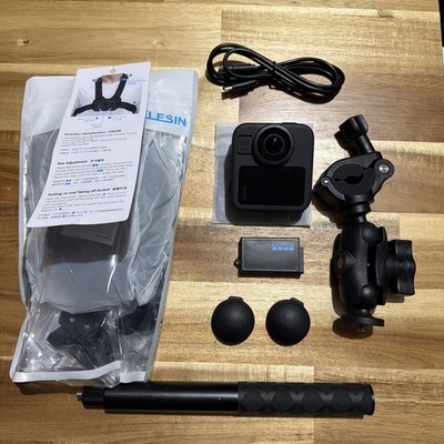GoPro MAX2 CHDFZ-311-TH Camera + Invisible Stick +Motorcycle Mount