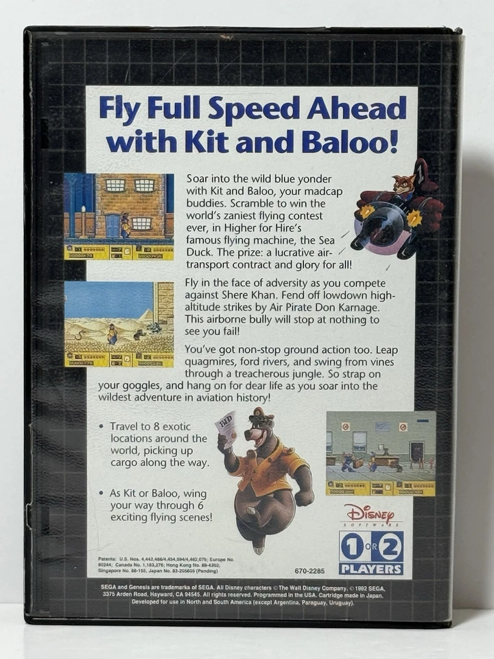 Disney's TaleSpin (Sega Genesis, 1992) CIB - Complete with Manual Cleaned Tested - Image 2 of 4