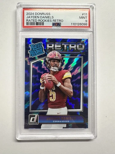 2024 Panini Donruss Jayden Daniels Rated Rookies Retro #11 PSA 9 Washington