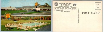 Vintage Postcard Quality Inn Breeze Manor Breezewood Pennsylvania Pool