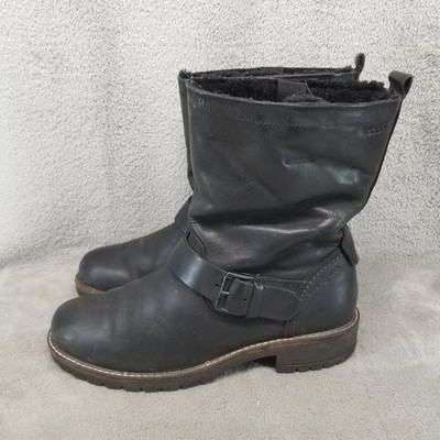 Ecco Shoes Womens Size EU 38 US 7.5 Elaine Black Pull On Ankle Boots *Read*