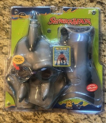 New Super Swimmer Sharkman Deluxe Swim Set Fin Novelty Kids  Early 2000 s RARE