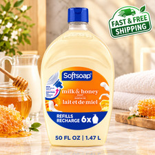 Softsoap Moisturizing Liquid Hand Soap Refill, Milk Honey Scent, 50 fl oz