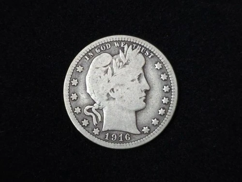 1916 Barber Silver Quarter Very Good+ 50607