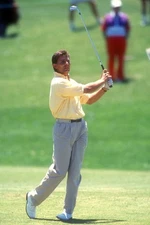American golfer Tom Bynum takes a swing during the day one Kemper - Old Photo