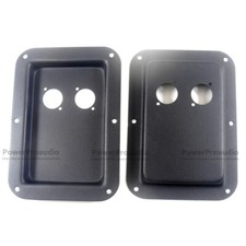 2 Pcs Large Blank Metal Speaker Jack Plates Dual SpeakOn NL8MPR, NL4MPR For JBL