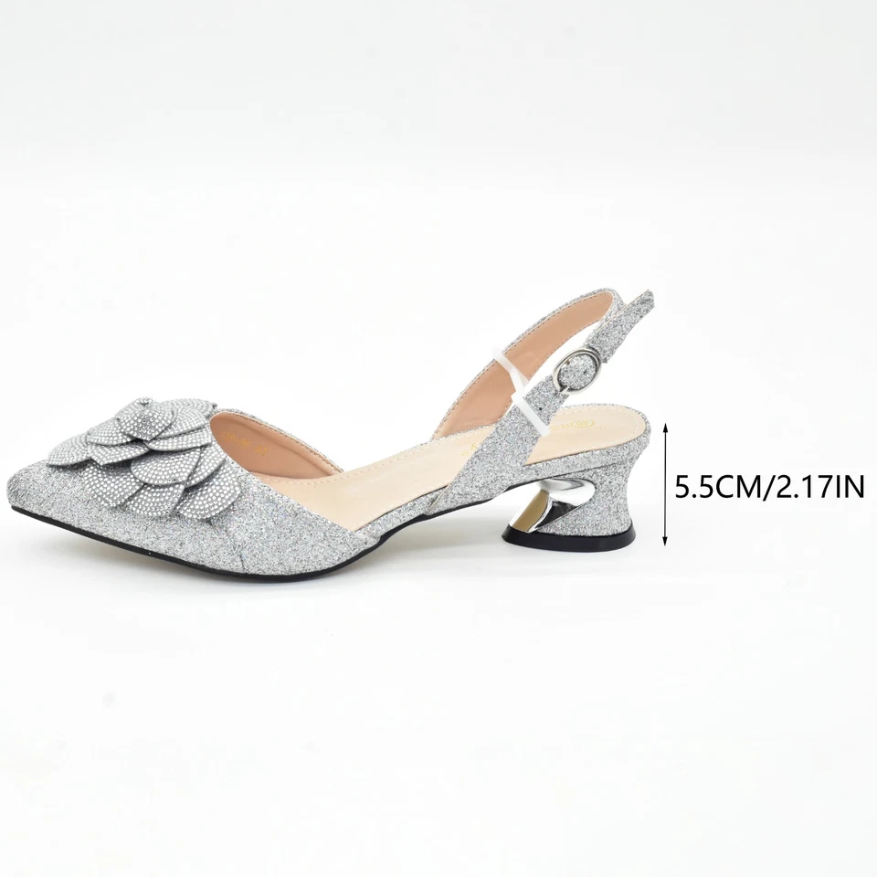 Conjunto de zapatos y bolso de boda de diseñador italiano con sandalias a juego bolso zapatos de fiesta Foto 4 de 4