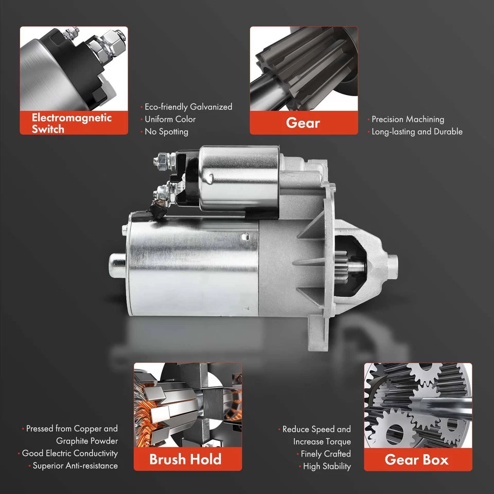 Motor de arranque para Ford Explorer 1996-2001 Mercury Mountaineer 1,4 kW/12 V CW 10T Foto 4 de 4