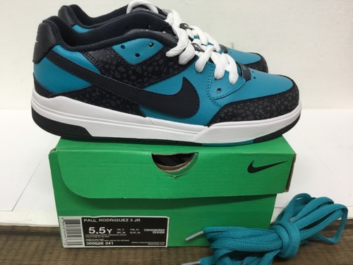 Nike Paul Rodriguez 3 Jr. Kids sneaker style#366688 341 blue/black/wht  \