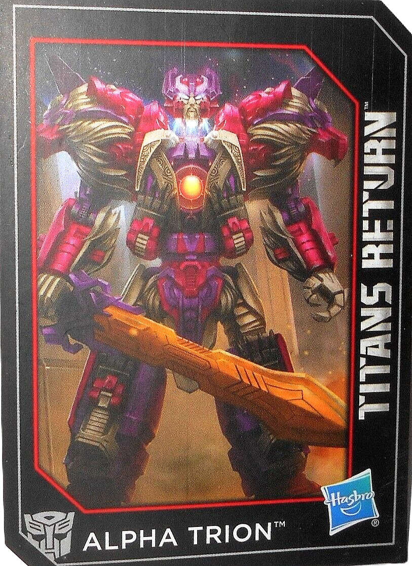 TRANSFORMERS Titans Return ALPHA TRION Trading CARD tech spec 2016