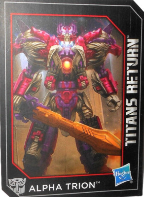 TRANSFORMERS Titans Return ALPHA TRION Trading CARD tech spec 2016 classics