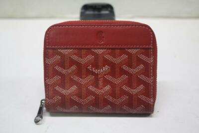 Goyard Matignon PM Wallet Zip Around Red Zippy Compact Wallet
