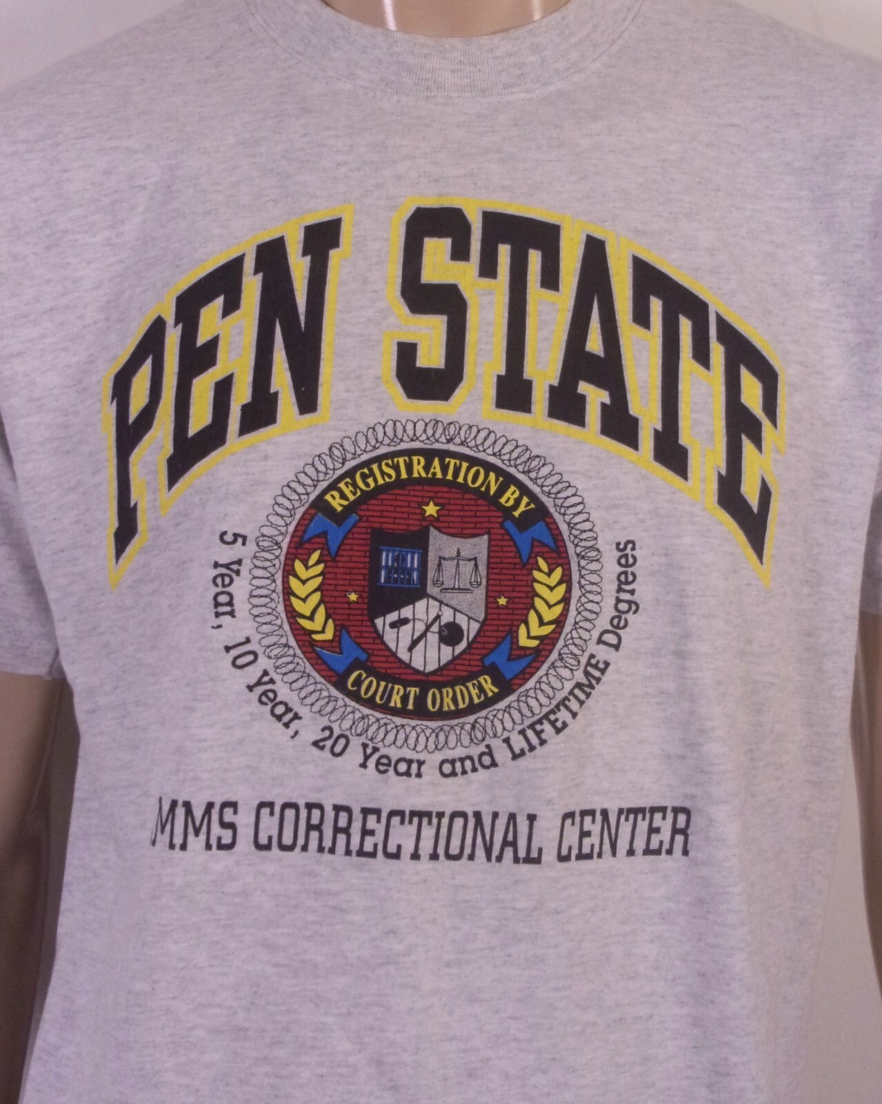 vintage 90s 00s Y2K Pen State Tamms Correctional Center T-Shirt SZ L
